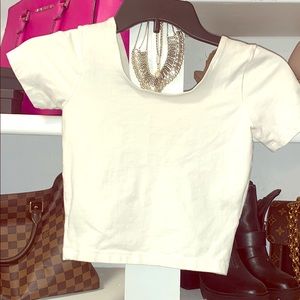 White crop top